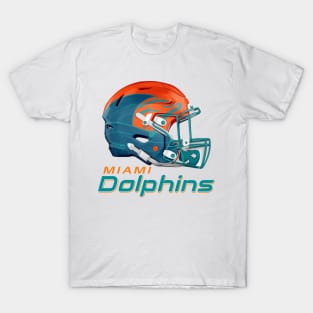 helmet from Miami dolphins T-Shirt